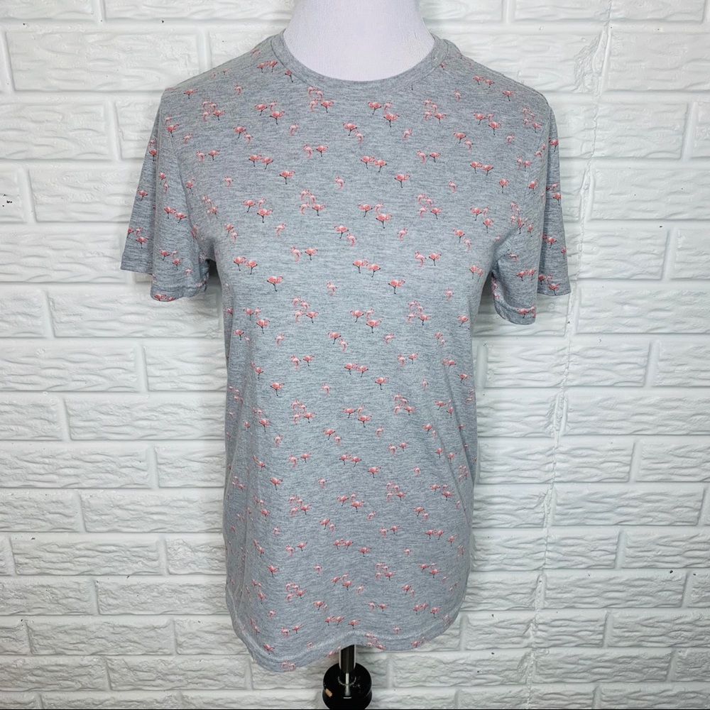GOODFELLOW & CO Pink Flamingo Short Sleeve Tee T-Shirt Size S